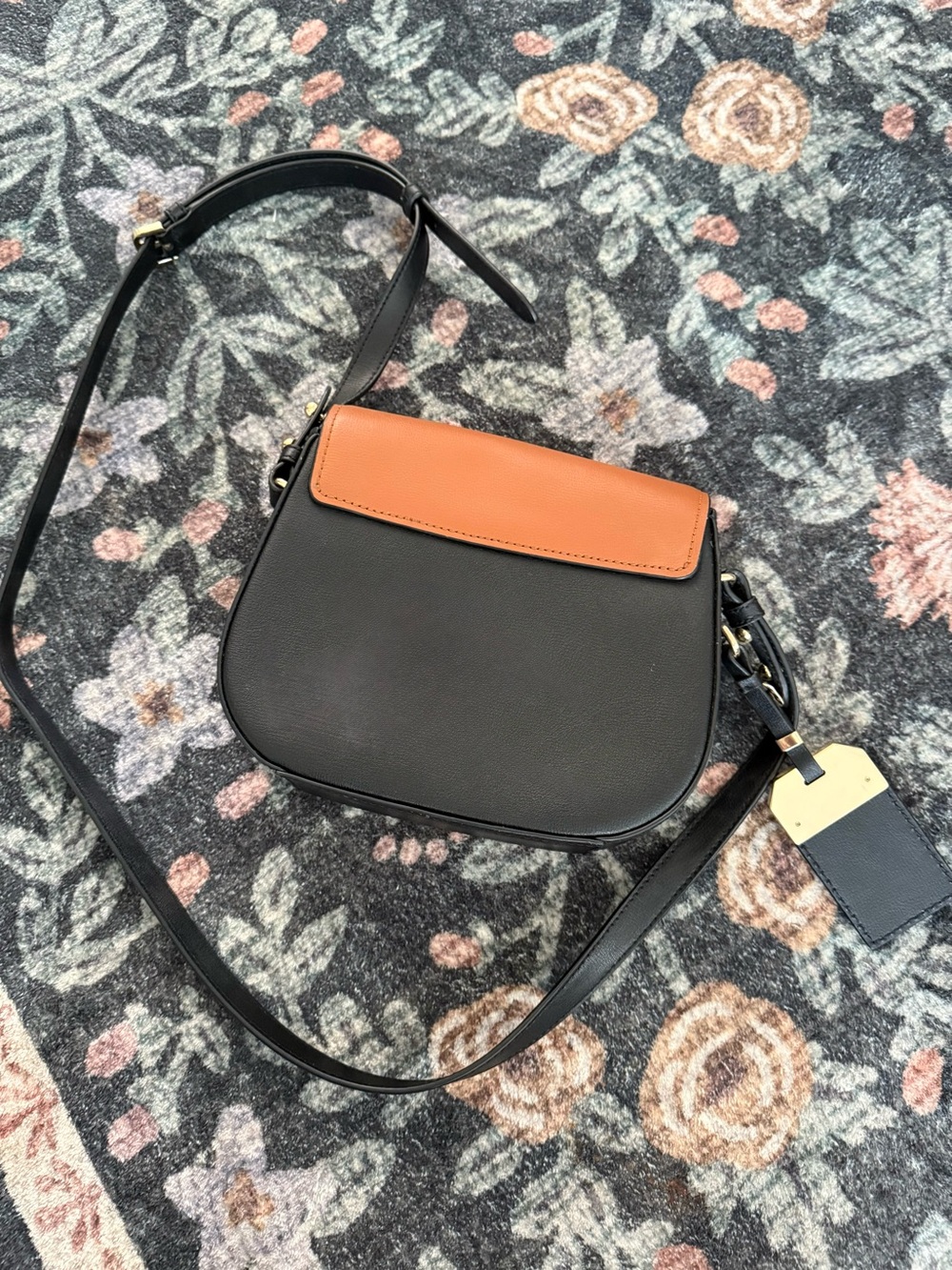 Marc Jacobs Two-Tone Saddle Crossbody in Cognac, Cream & Black - Picture 2 of 4